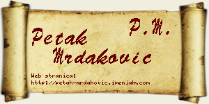 Petak Mrdaković vizit kartica